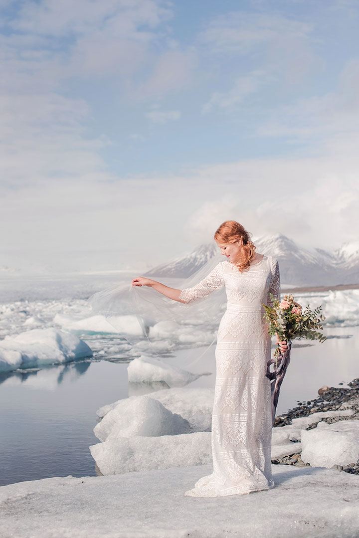 The Bride Wore Modest By Mon Cheri For Her Icelandic Elopement Desktop Image